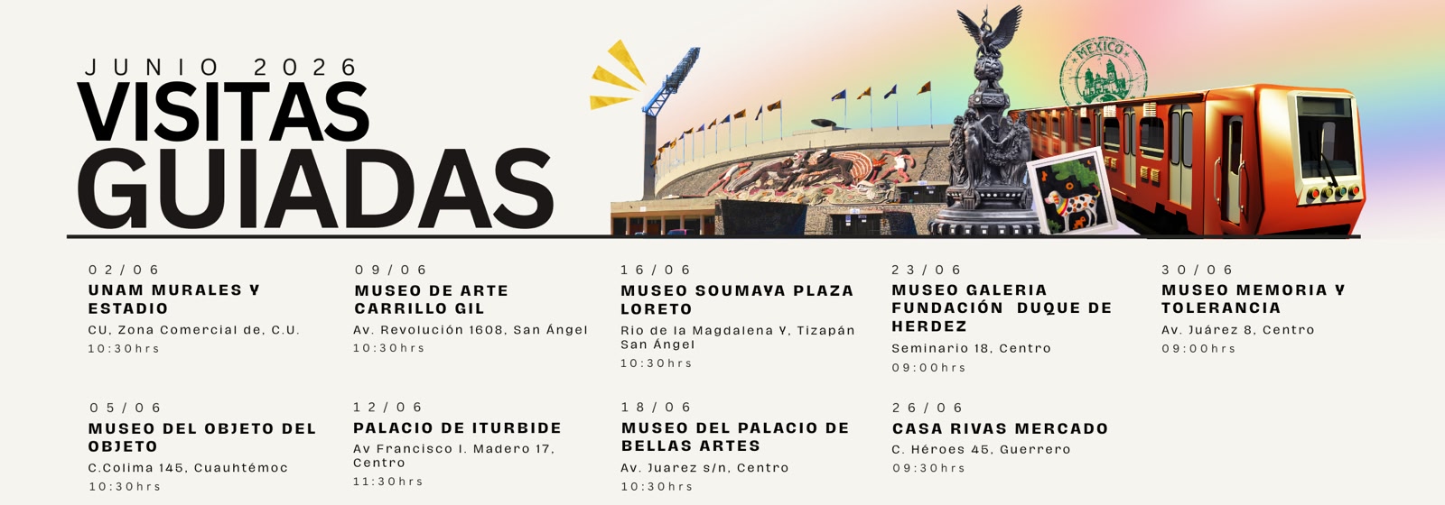 Visitas junio 2026